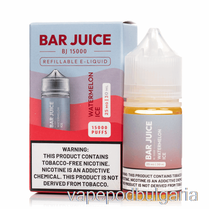 Vape Течности лед от диня - бар сок - 30ml 25mg